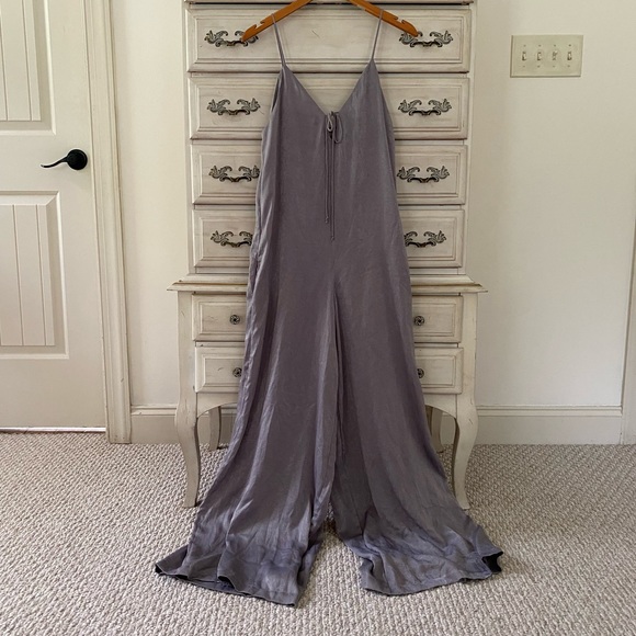 Vici Pants & Jumpsuits Vici Satin Wide Leg Jumpsuit Poshmark